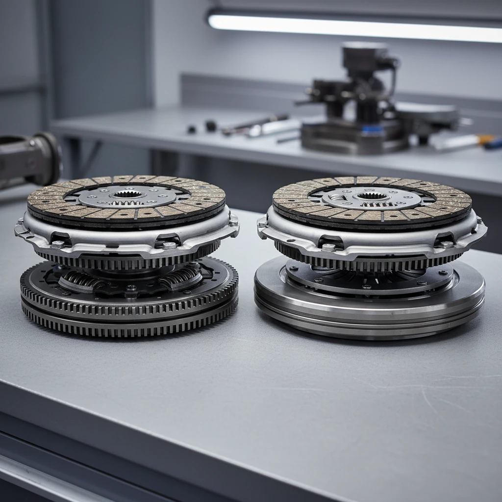 Comparison of SMF and DMF Ford Ranger clutch parts