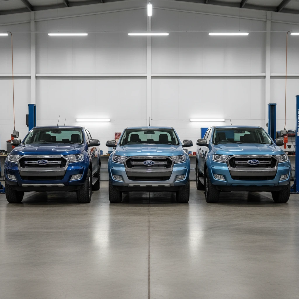 Comparison of Ford Ranger PX1 PX2 and PX3 front ends