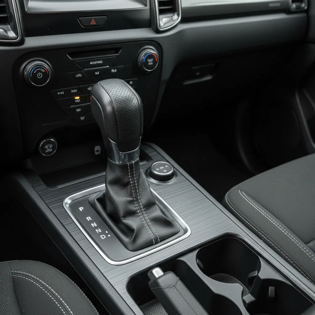 Ford Ranger gear shift knob and center console controls