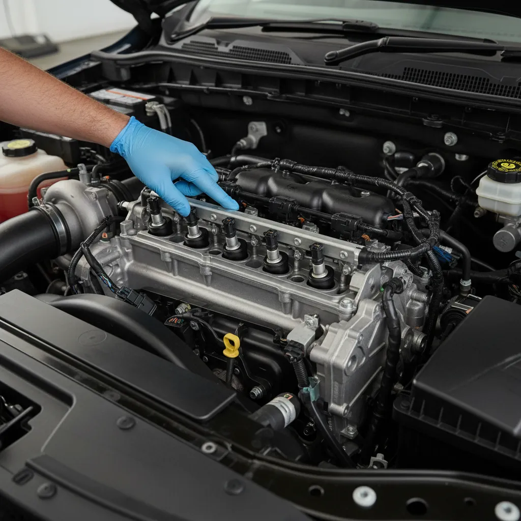 Ford Ranger 3.2L engine bay glow plug location