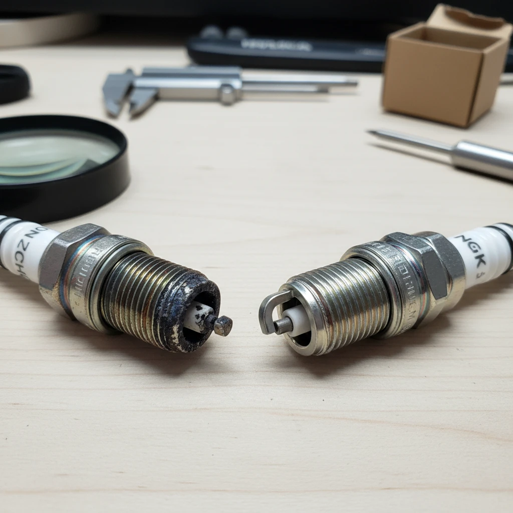 Worn vs New Iridium Spark Plugs for Ford Ranger