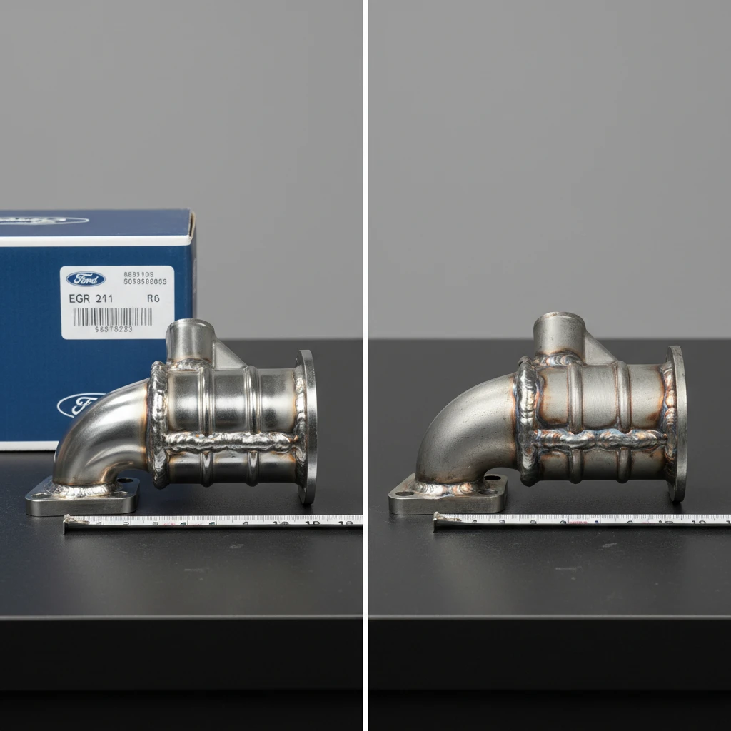 Comparison of Genuine Ford EGR cooler vs aftermarket part