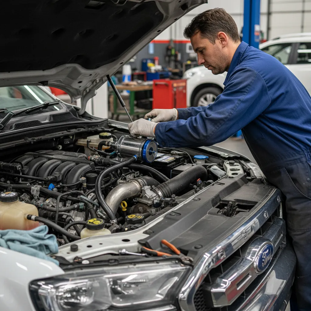 Oil catch can installation on Ford Ranger to prevent carbon buildup