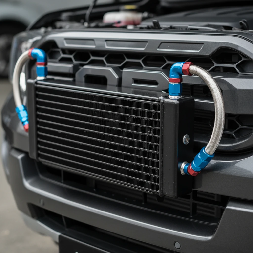 Front mounted Ford Ranger transmission cooler NZ installation