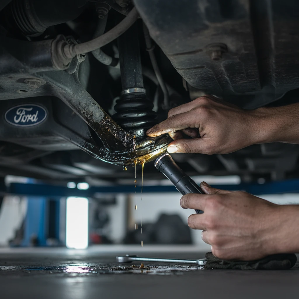 Leaking Ford Ranger Steering Rack Boot Inspection