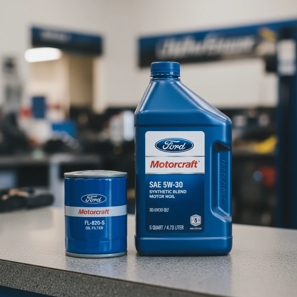 Genuine Ford Ranger oil filter and specification compliant engine oil