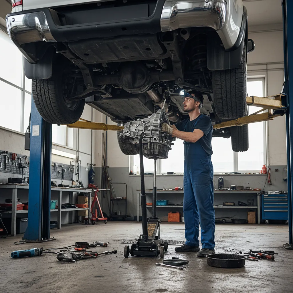 Mechanic installing heavy duty clutch in Ford Ranger NZ
