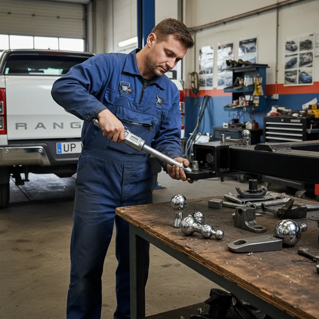Ford Ranger tow bar and tongue inspection