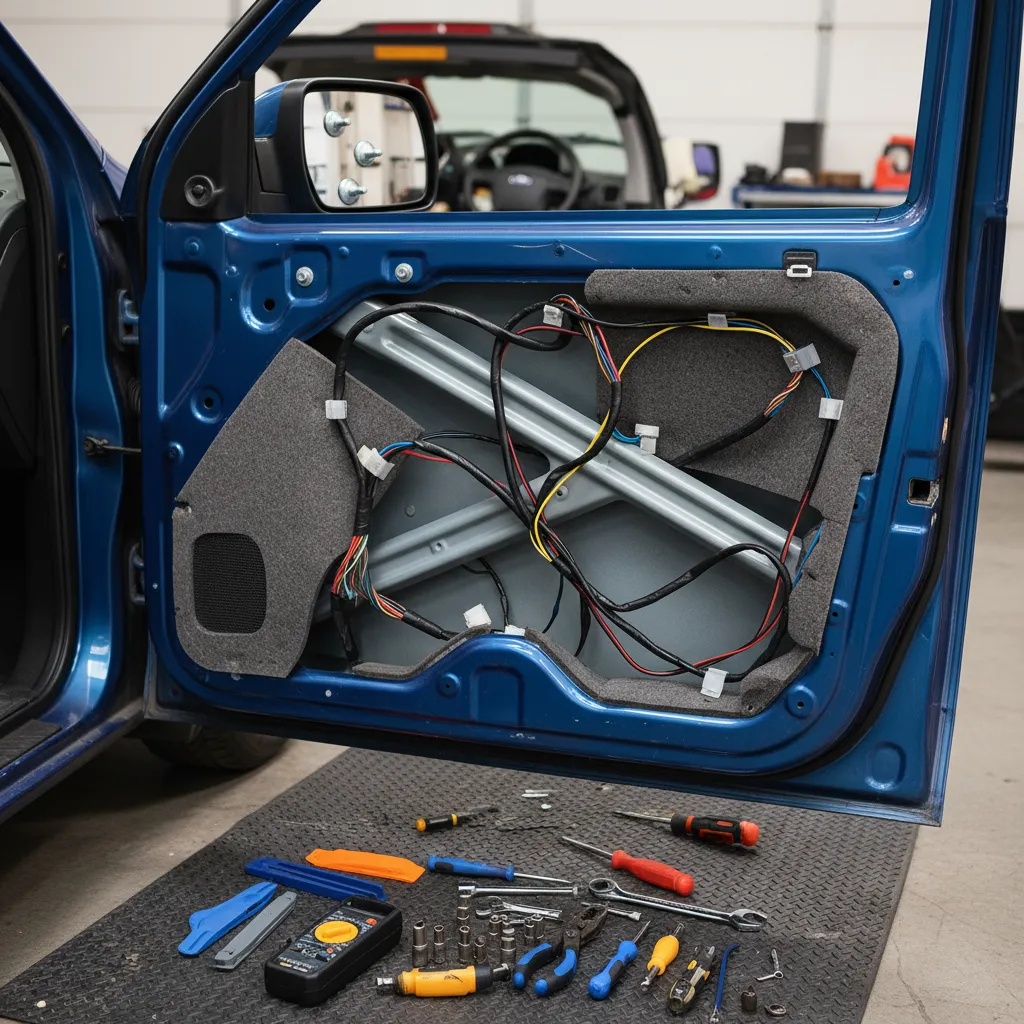 Ford Ranger door panel removal for mirror installation